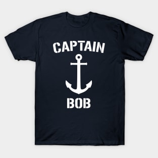 Nautical Captain Bob Personalized Boat Anchor T-Shirt